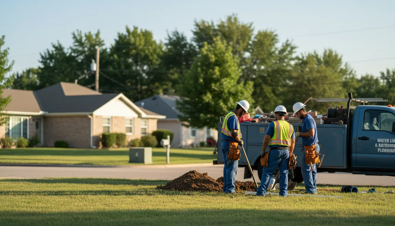 Residential water line and bathroom plumbing service in Unionville, PA